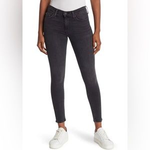 Hudson Natalie Midrise Super Skinny Ankle. Grey Black. Size 27.